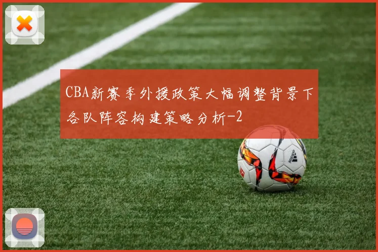 CBA新赛季外援政策大幅调整背景下各队阵容构建策略分析